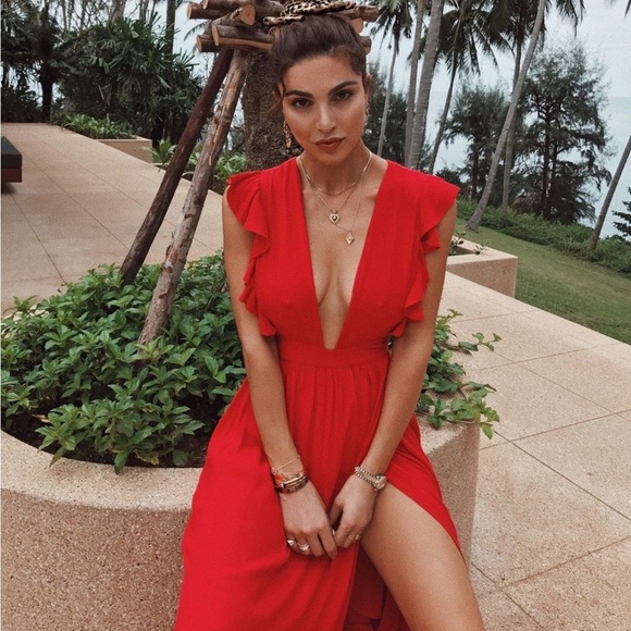 Majorelle Revolve Mistwood Midi Dress in Red - Picture 3 of 12